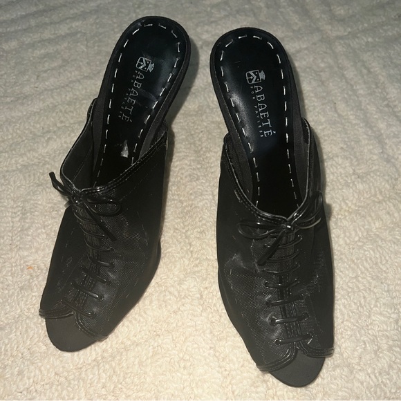 new black mesh lace up Sexy open toe heel shoes dressy 9 Event Pretty - Picture 3 of 8